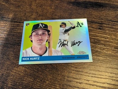 2025 Topps Chrome Platinum Nick Kurtz #254 Refractor Print Marks Please Read