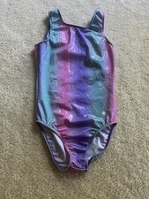 Destira Splendor Leotard Child Medium Colorful Sparkly Rhinestones CM