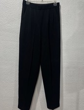 Vintage St John Basics by Marie Gray Black Knit Pants Wool Rayon Size 10 Read
