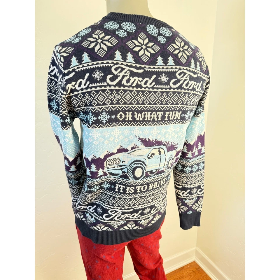 Официальный Ford «Oh What Fun It Is to Drive» праздничный грузовик уродливый рождественский свитер - Изображение 2 из 4