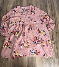 Old Navy Women's Dress XL Floral Pink Long Sleeve
