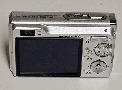 Sony Cyber Shot DSC-W80 Silver Digital Camera 7.2MP - Tested | eBay