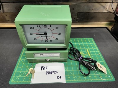 Vintage Acroprint Time Recorder Co TIME CLOCK Model 150NR4 With Keys For Parts