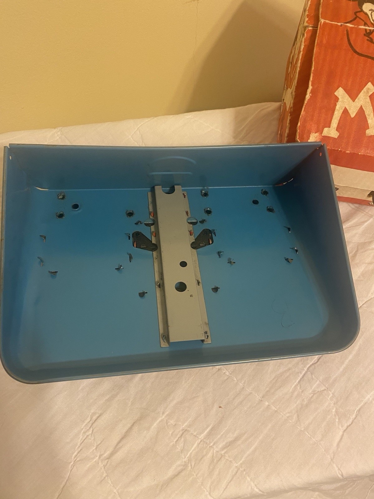 VINTAGE TIN MICKEY MOUSE FAN REPORTER FAN CLUB TYPEWRITER W BOX AND INSTRUCTIONS