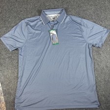 Hickey Freeman Men's Short Sleeve Golf Polo Shirt Blue Size XL