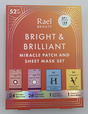Rael Bright & Brilliant Miracle Patch & Sheet Mask Set - 50 Patches & 2 Masks