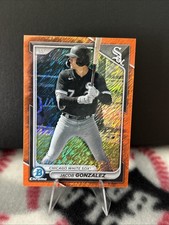 2024 Bowman Chrome Prospects Jacob Gonzalez #BCP-242 (RC) Orange Shimmer /25