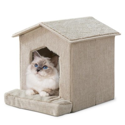 Cat Beds for Indoor Cats,Cat Houses,Cat Cave with Orthopedic Cushion,Foldable...