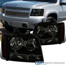 Fits 2007-2013 Chevy Avalanche Tahoe Suburban Ls Lt Ltz Headlights Blacksmoke Fits 2007-2013 Chevy Avalanche Tahoe Suburban Ls Lt Ltz Headlights Blacksmoke