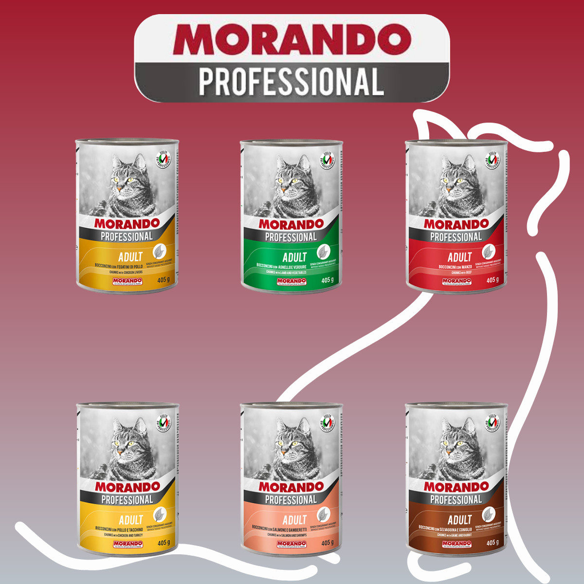 Offerta 24 Lattine Morando Professional Gatto 405g - Vari Gusti