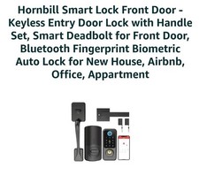 Hornbill Keyless Entry Door Lock with Handle, Smart Front Door Lock Set, Keypad