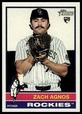Zach Agnos 2025 Topps Heritage #541 RC Colorado Rockies Rookie
