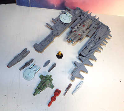 STAR TREK/WARS ARMADA/BSG/HALO CUSTOM STARSHIP ADVANCED REPAIR DOCK w/ 12 SHIPS