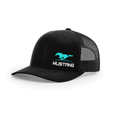 Mustang Muscle Car Style Trucker Hat   Embroidered Performance Cap
