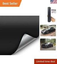 Universal Fit Matte Black Vinyl Wrap - 1ft X 5ft Adhesive Film For Vehicles Universal Fit Matte Black Vinyl Wrap - 1ft X 5ft Adhesive Film For Vehicles
