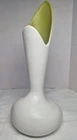 Vintage Royal Haeger 16" Tall Vase Lava Glaze White Avocado Green R1752 MCM 1950