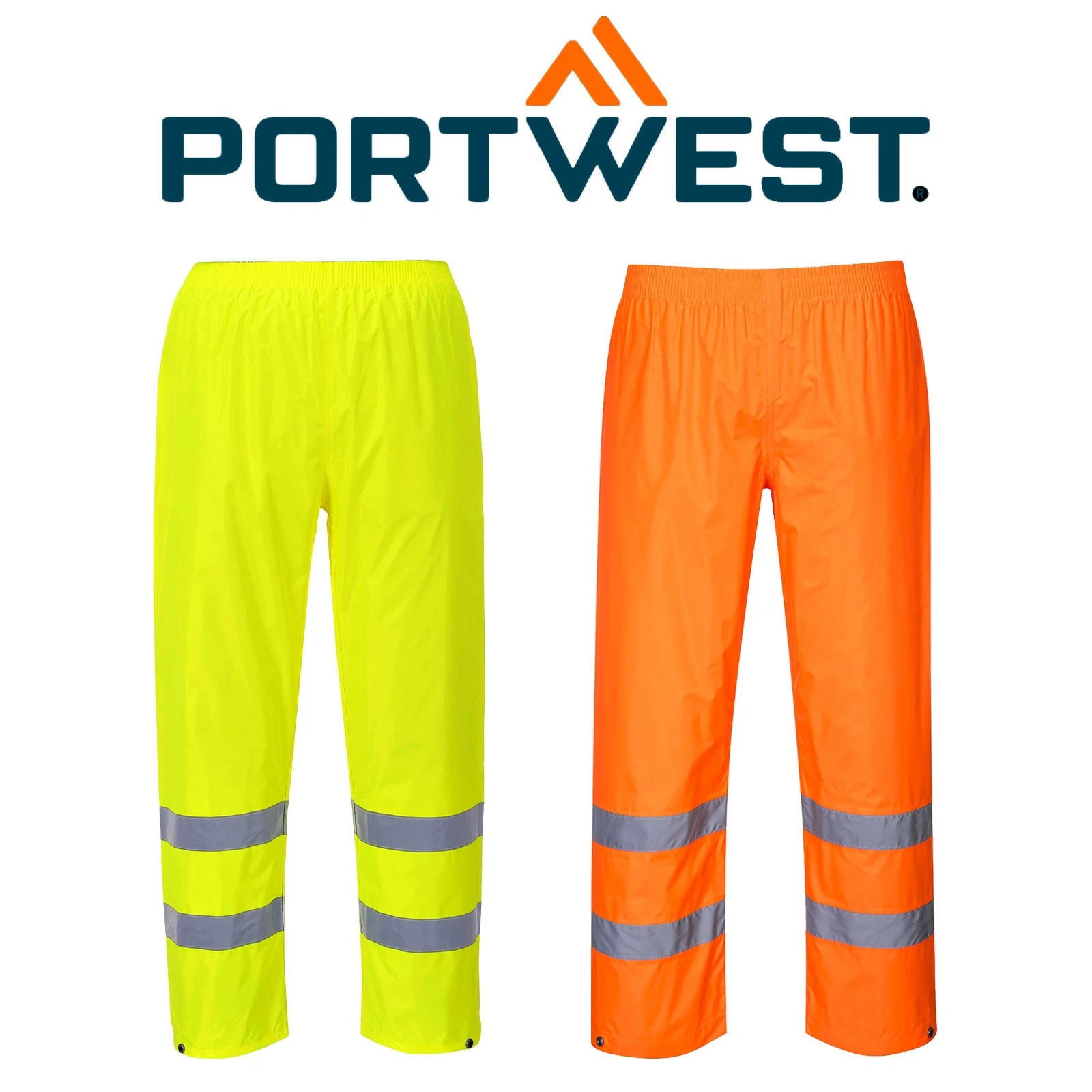 Portwest Hi Vis Waterproof Windproof Reflective Safety Work Rain Pants Trousers
Opens in a new windo
