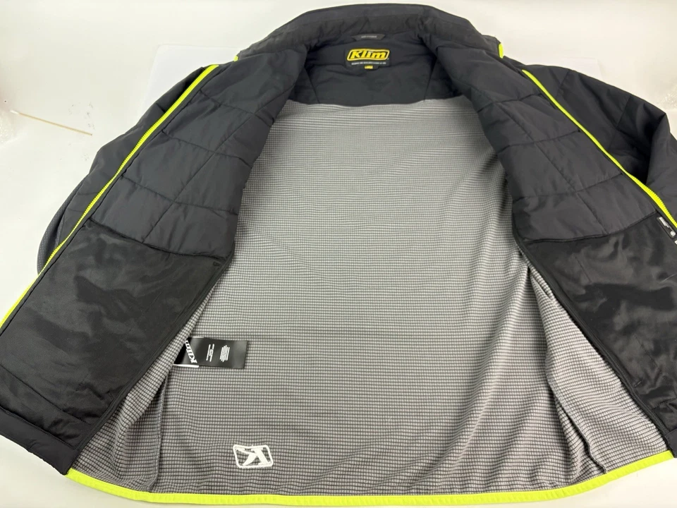 Chaqueta de aleación Klim Override para hombre L negra gris amarilla aislada capa media Foto 3 de 4