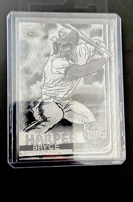 2025 Topps Shoebox Treasures - 2019 Bryce Harper #24 Grayscale Filter /75