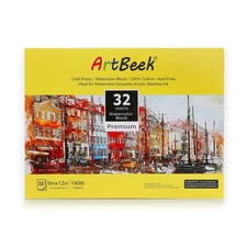 Watercolor Paper Block Watercolor Block 100 Cotton 140g/300gsm 9x12 Cold Press
