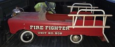 1950's ORIGINAL FIRE FIGHTER UNIT NO 508 FIRE ENGINE TRUCK PEDAL CAR ORIGINAL