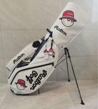 Malbon Golf Caddy Bag White Red Includes 2 hood covers 1DAY SHIP