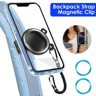 Universal Magnetic Phone Clip for Backpack Strap MagSafe Holder   Hiking/Biking