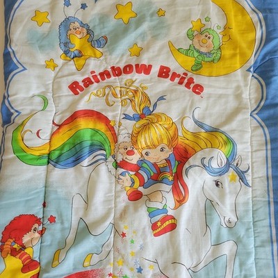 Vintage 1983 RAINBOW BRITE Kids Sleeping Bag Hallmark Made in USA Youth