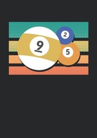 Notizbuch A5 Gepunktet Billardspieler Retro Design 120 Seiten Schreibheft
