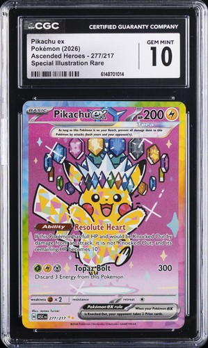 Pikachu ex graded CGC 10 for sale on eBay