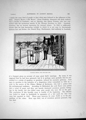 Antiker alter Druck *3427 Vauxhall Bridge Ulms Pier River Thames 1885 Cassell