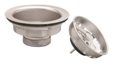 Plumb Pak Chrome Plastic/Stainless Steel Kitchen Sink Strainer 3-1/2