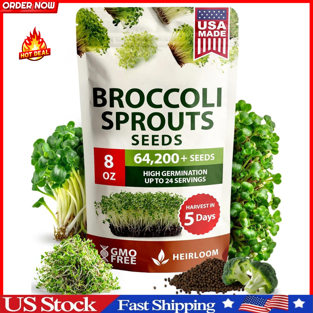 Broccoli Sprouting & Microgreens Seeds - 64,200 Non-GMO Heirloom