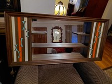 Turner Vintage Mid Century Modern Wall Shadow Box Mirror Atomic Age MCM