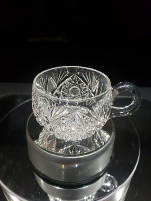 1 Punch Cup, American Brilliant Period Cut Glass Crystal Krantz Smith Electra