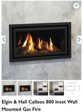 Elgin & Hall Calleos 800CF Inset Gas Fire 800mm Hole in Wall Glass Fire