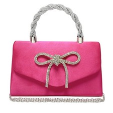 Women Evening Bag Sparkly Bow Clutch Purses Wedding Glitter Rhinestone Clutch...