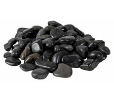 Zierkies Dekosteine schwarz poliert 20 kg, Ki...