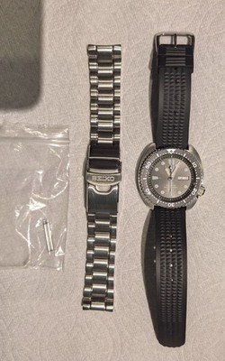 Seiko Turtle Prospex SRPC23J1 - Gray dial Automatic Dive Watch w/ bracelet+strap
