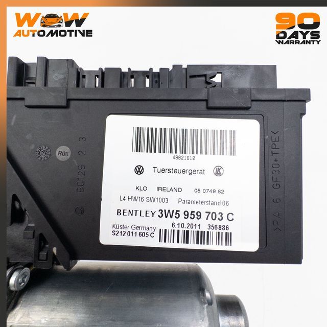 06-13 BENTLEY CONTINENTAL FLYING SPUR REAR LEFT WINDOW REGULATOR MOTOR OEM