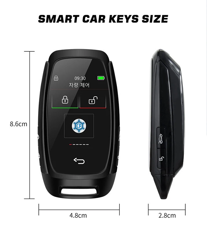 Digital Remote Car Smart Key Touch Screen Anti-scratch Waterproof Accessories - Image 2 of 4