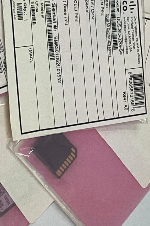 Cisco UCS-SD-32G-S= 32GB SD Flash Memory Card. Factory sealed. - Image 2 of 2