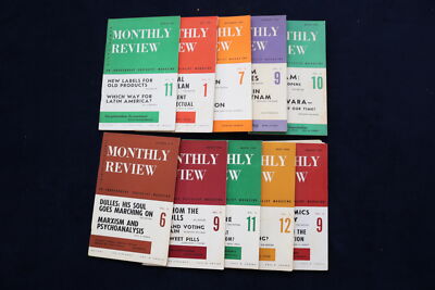 1959-1966 MONTHLY REVIEW, AN INDEPENDENT SOCIALIST MAGAZINE - LOT OF 10 - O 3609