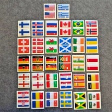 WORLD FLAGS GEL DOMED STICKERS - CHOOSE YOUR STYLE - 2X 25MM x 15MM