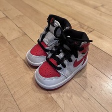 Jordan 1 Retro High OG TD Size 3.5C Toddler Shoes Red White Black AQ2665-161 New