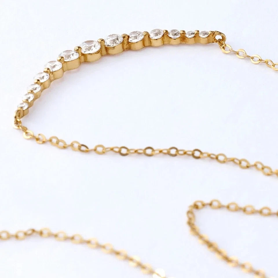 Collana Veretta con Zirconi Stroili Oro Giallo 375% 9KT cod. 1412693 - Immagine 3 di 4