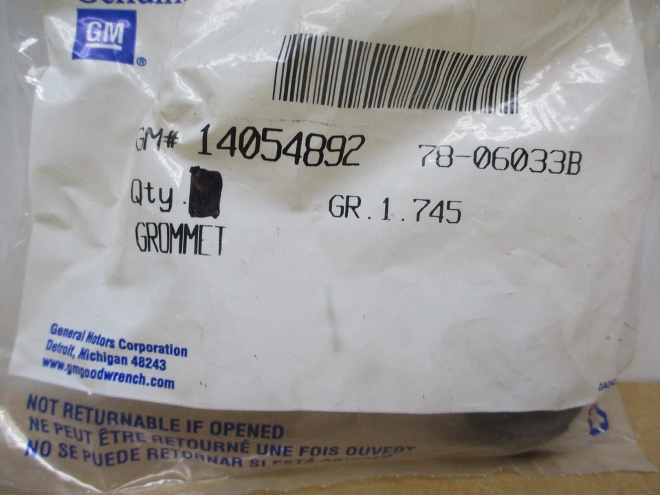 Ojal de válvula de ventilación positiva (PCV) GM genuino 14054892 Foto 2 de 4