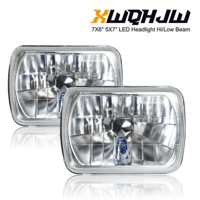 2Pcs 7x6'' 5x7'' LED Headlights Hi/Lo Beams DRL Fit Chevy Corvette C4 1984-1996