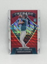 2021 TREVOR LAWRENCE PANINI ROOKIES AND STARS CR-20 CRUSADE RED WAVE RC CARD
