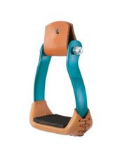 Tough 1 Stirrups Polished Aluminum Barrel Racer Rubber Grip 57-99655C